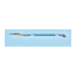 6604803 Kabel uziemiający spiralny 10mm/wtyk bananowy-krokodylek