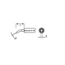 NT AX grot zagięty 1.6 mm, typ wkrętak
