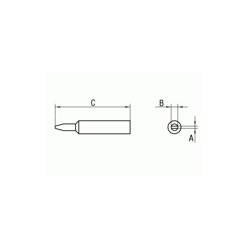 XNT L grot lutowniczy 2.0 x 1.0 mm, typ wkrętak