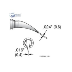 MS 3101 grot lutowniczy 0.6 x 0.4 mm, zagięty, typ wkrętak