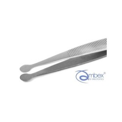 SIPEL 26-SA pęseta prosta 115 mm, płaskie zaokrąglone końce 6.0 mm