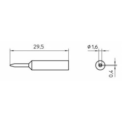 XNT 6 grot lutowniczy 1.6 x 0.4 mm, typ wkrętak