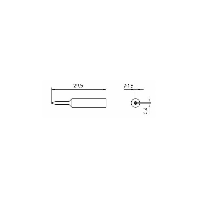 XNT 6 grot lutowniczy 1.6 x 0.4 mm, typ wkrętak