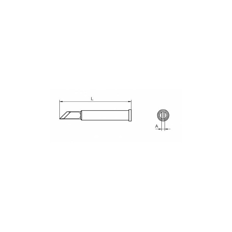 XT KN grot lutowniczy 2.0 mm, nóż, 60°