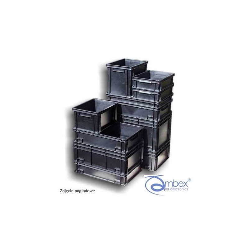 NEWBOX 15 pojemnik magazynowy 600x400x75 mm, ESD NEWBOX 15 pojemnik magazynowy 600x400x75 mm, ESD
