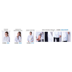 ESL/EFL Fartuch ESD do CLEANROOM, materiał CR10HI, długość 2/3