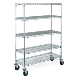 METRO Super Erecta - regał mobilny 5 półek 610x910 mm, wysokość 1600 mm, koła ESD