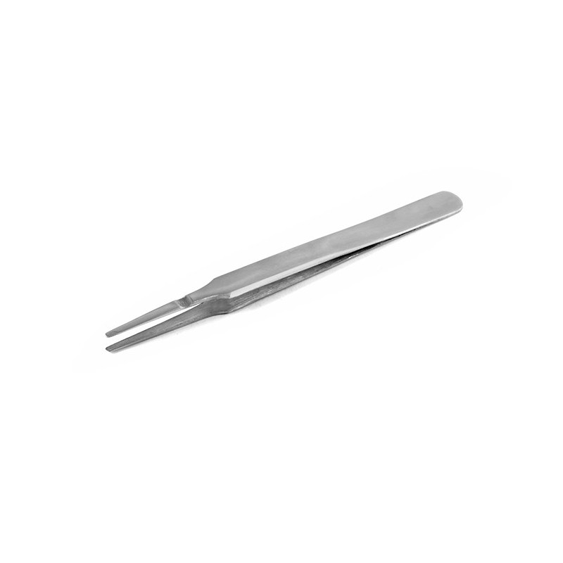 SIPEL 52A-SA pęseta prosta 120 mm, płaskie zaokrąglone końce 2.0 mm