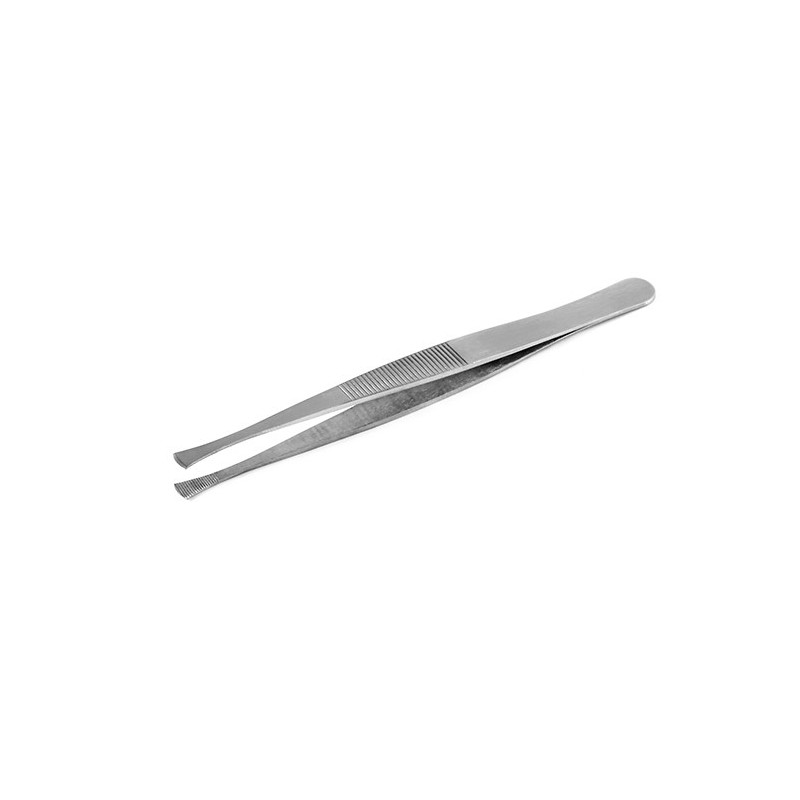 SIPEL 35AD-SA pęseta prosta 120 mm, płaskie moletowane końce 6.0 mm