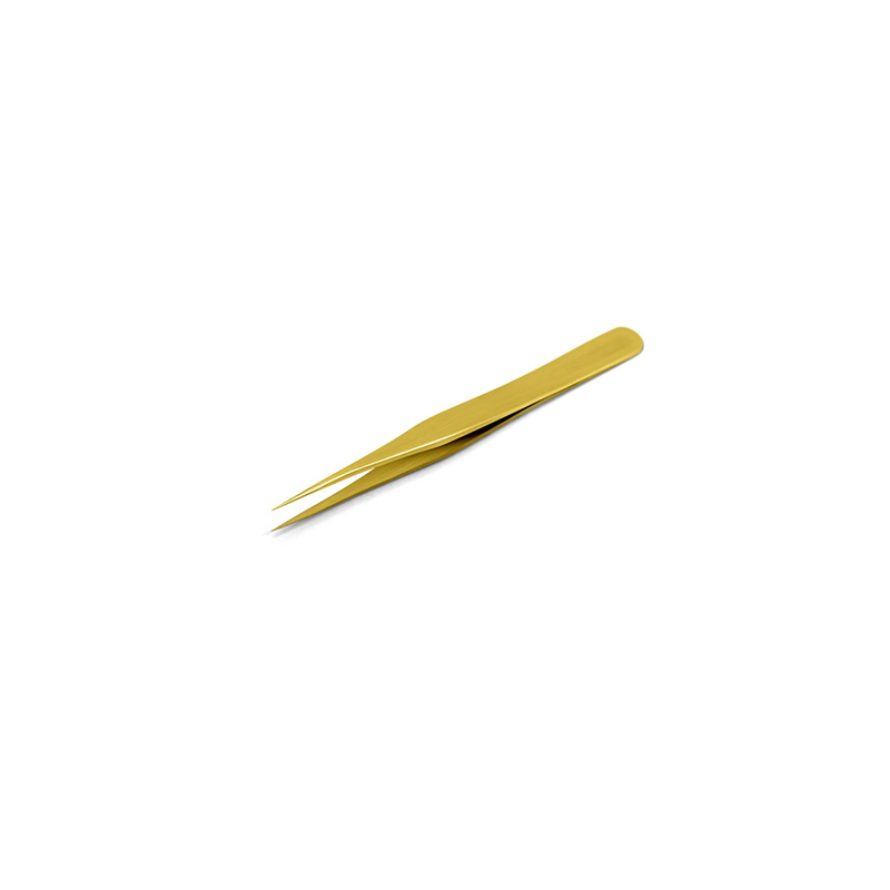 SIPEL 3C-BRASS pęseta 110 mm, proste precyzyjne końce 0.40 mm, mosiądz