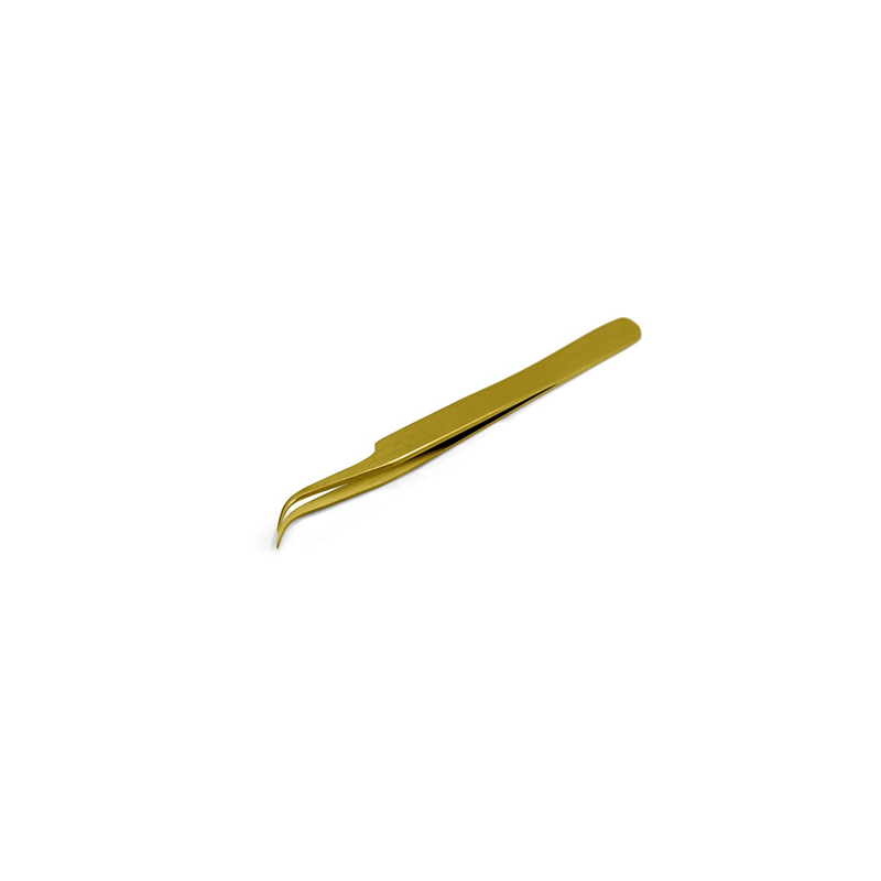 SIPEL 7-BRASS pęseta 115 mm, zagięte precyzyjne końce 0.50 mm, mosiądz
