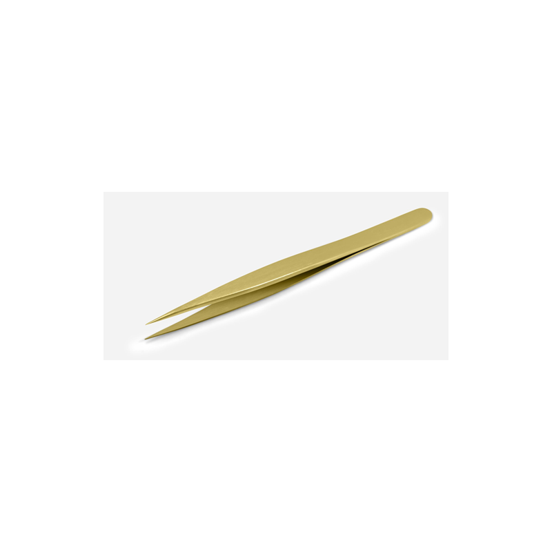 SIPEL P-BRASS pęseta 125 mm, proste precyzyjne końce 0.50 mm, mosiądz