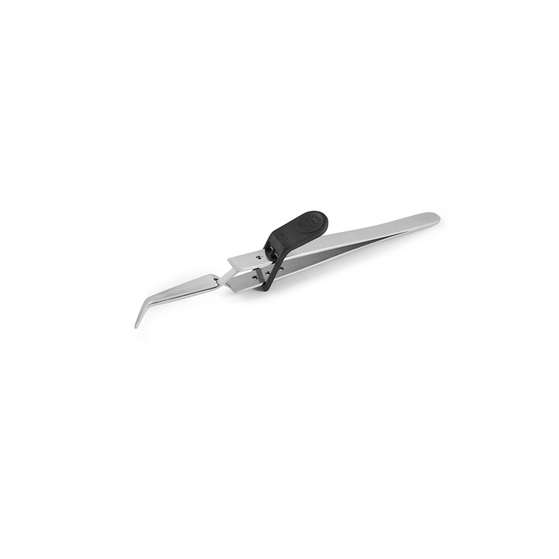 SIPEL R218B-SA pęseta samozaciskowa 155 mm, zagięte końce 1.20 mm