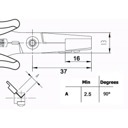 PN 5040/7D Szczypce formujące do TO220, 90°, ESD