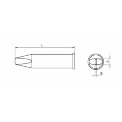 XHT D grot obustronnie ścięty 5.0 mm