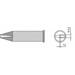 XHT C grot obustronnie ścięty 3.2 mm