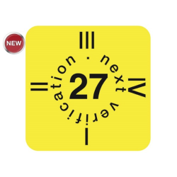 Naklejka samoprzylepna PVC, 15x15 mm, "Następna kontrola 2027"