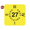 Naklejka samoprzylepna PVC, 15x15 mm, "Następna kontrola 2027"