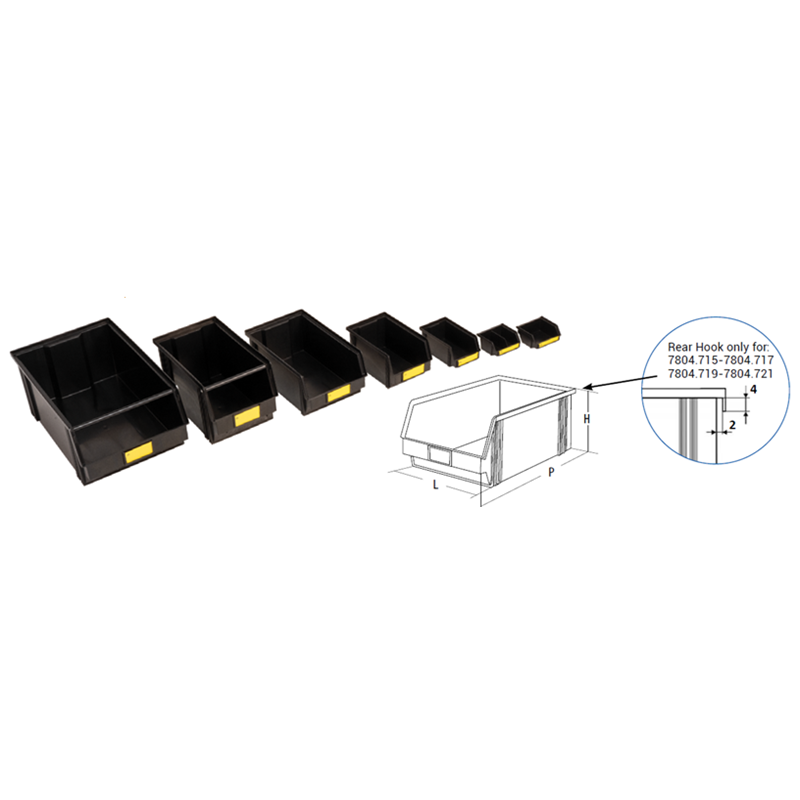 TECOFIX 4 pojemnik 235x145x125 mm, ESD