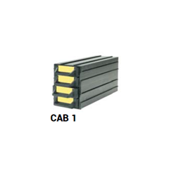 CAB 1 zestaw 4 pojemników 40x20x120 mm, ESD