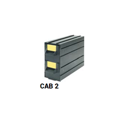 CAB 2 zestaw 2 pojemników 40x42x120 mm, ESD