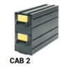 CAB 2 zestaw 2 pojemników 40x42x120 mm, ESD