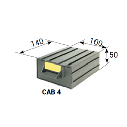 CAB 4 1 x pojemnik 87x42x120 mm, ESD
