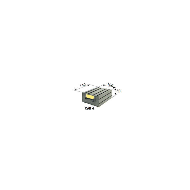 CAB 4 1 x pojemnik 87x42x120 mm, ESD