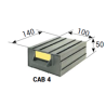 CAB 4 1 x pojemnik 87x42x120 mm, ESD