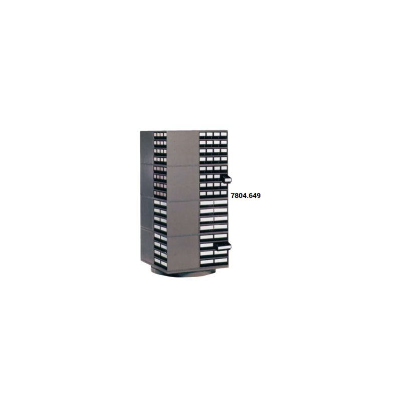 7804649 Stojak obrotowy dla 16 szafek typ 0830/1630, 4 poziomy