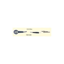7804.866 Kabel uziemiający 3.3 m, zatrzask 10 mm/ banan 4 mm