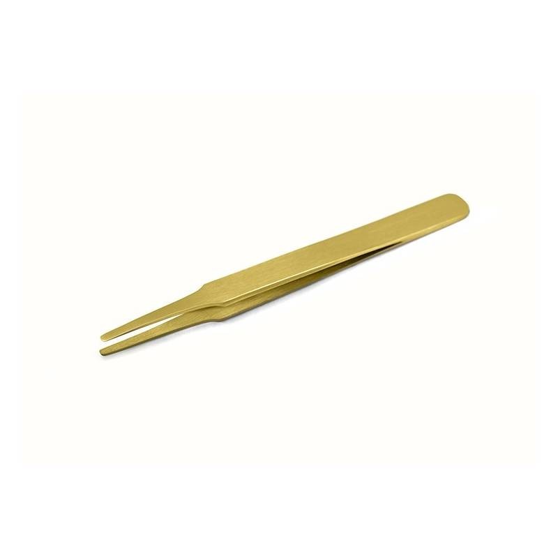 SIPEL 2A-BRASS pęseta 120 mm, proste zaokrąglone końce 2.0 mm, mosiądz