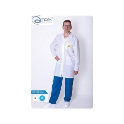 Fartuch ESD do CLEANROOM, materiał CR10, długość 2/3