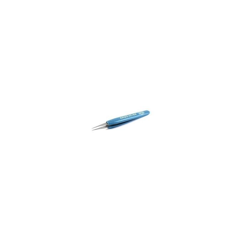 ERGO-3C-SA Pęseta prosta 110 mm, precyzyjne końce 0.25 mm, ESD, chwyt SOFT