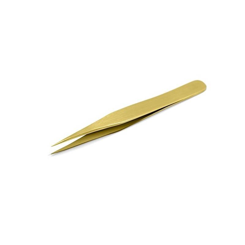 SIPEL AM-BRASS pęseta 115 mm, proste precyzyjne końce 0.60 mm, mosiądz