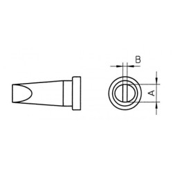 WELLER LT A grot lutowniczy 1.6 x 0.7 mm, typ wkrętak