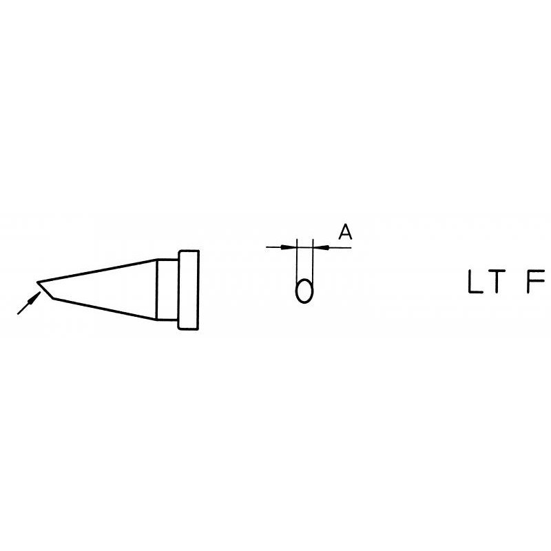 LT F grot lutowniczy 1.2 mm, ścięty 45°