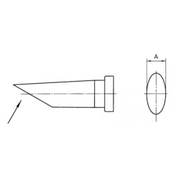 WELLER LT CC grot lutowniczy 3.2 mm, ścięty 45°