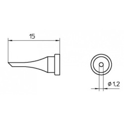 LT 11CP grot lutowniczy Ø 1.2 mm, ścięty 45°