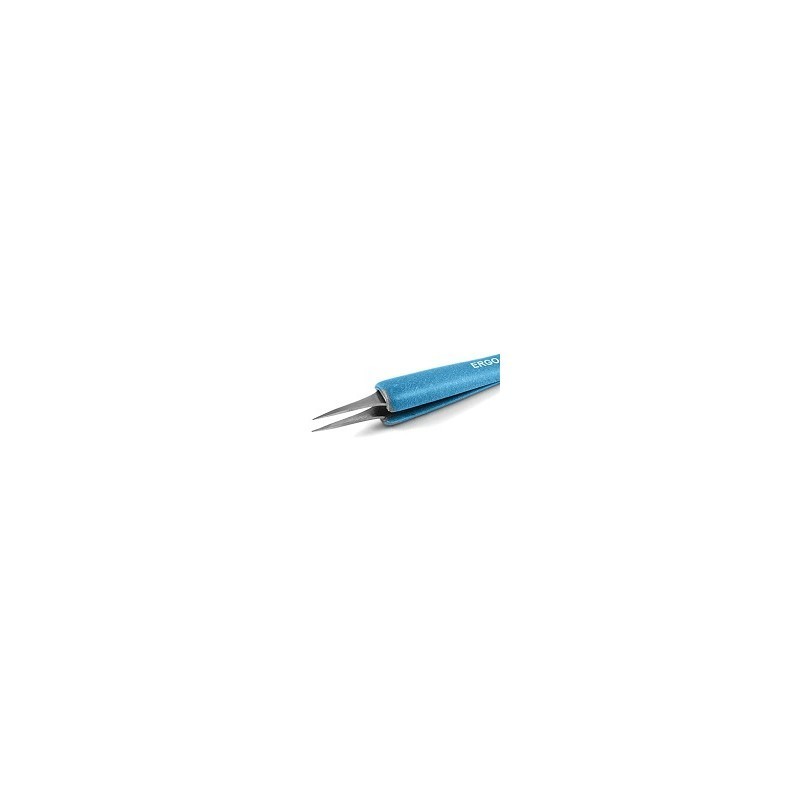 ERGO-OOD-SA/P Pęseta prosta 120 mm, precyzyjne końce 0.40 mm, ESD, chwyt SOFT