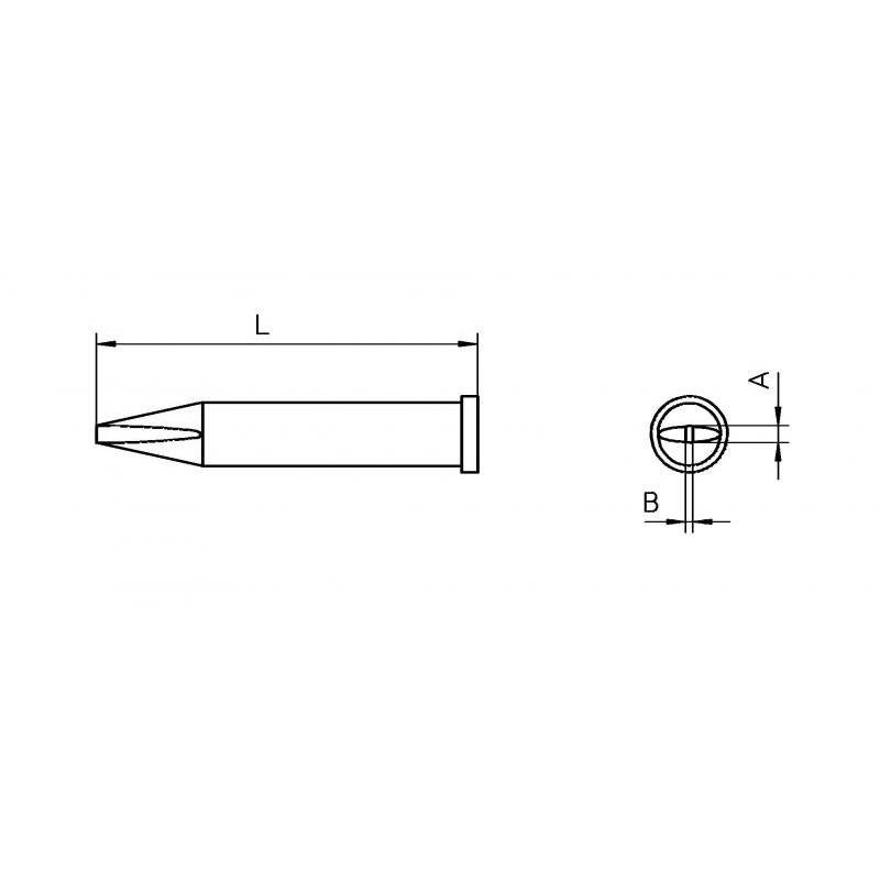 XT A grot lutowniczy 1.6 x 0.7 mm
