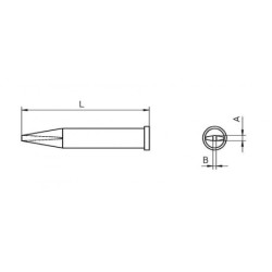 XT AL grot lutowniczy 1.6 x 1.0 mm