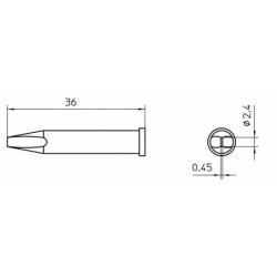 XT BSL grot lutowniczy 2.4 x 0.45 mm