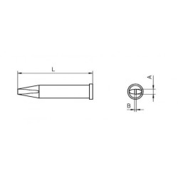XT BSC grot lutowniczy 2.5 x 0.8 mm
