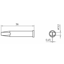 XT CSL grot lutowniczy 3.2 x 0.45 mm