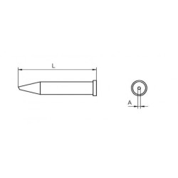 XT F grot lutowniczy 1.2 mm, jednostronnie ścięty 30°