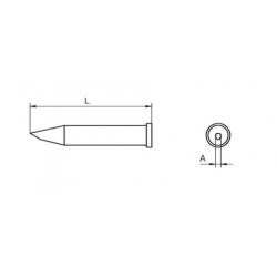 XT AA grot lutowniczy 1.6 mm, jednostronnie ścięty 60°