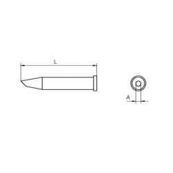 XT BB grot lutowniczy 2.4 mm, jednostronnie ścięty 45°