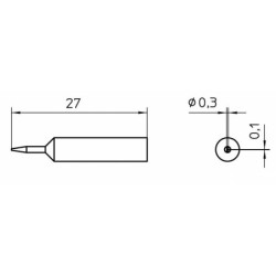 XNT 1SCNW grot 0.3 x 0,1 mm, chromowany, typ wkrętak