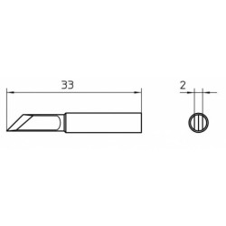 XNT KN grot lutowniczy 2.0 mm, nóż